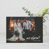 Nous Avons Été | Faire-part photo de lettres bross (Debout devant)