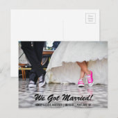 Nous Avons Été Marié Elopement Annonce Carte Posta (Devant / Derrière)