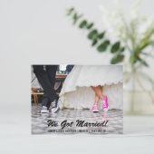 Nous Avons Été Marié Elopement Annonce Carte Posta (Debout devant)