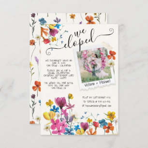 Nous Avons Été Pressé Fleurs Faire-part Boho