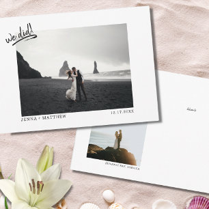 Nous Avons Fait Elopement Photo Faire-part Carte P