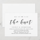 Nous avons fait le noeud, Invitation de Mariage en (Devant / Derrière)