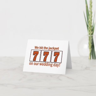 Nous avons frappé le jackpot 777 cartes de mariage