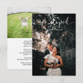 Nous avons Fugué Annonce de Mariage Invitation Pho (Devant / Derrière)