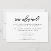 Nous avons fugué Faire-part de mariage typographie (Devant)
