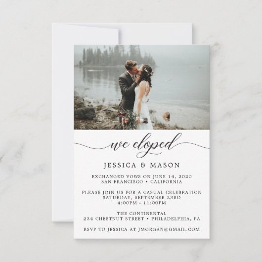 Nous avons fugué Invitation Fugué Annonce (Devant)