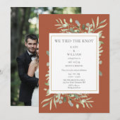 Nous Avons Lié Le Faire-part Elopement De Terracot (Devant / Derrière)