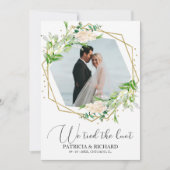 Nous Avons Lié Le Knot Greenery Eloped Faire-part (Devant)