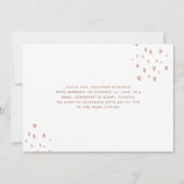 Nous avons lié le noeud | Faire-part Mariage rose  (Dos)