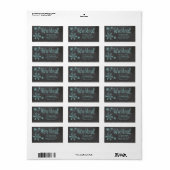 Nous avons Moved snowflake Étiquette de vacances (Feuille entière)