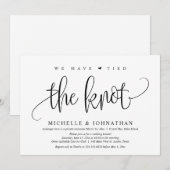 Nous avons noué le nœud, faire-part de mariage de  (Devant / Derrière)