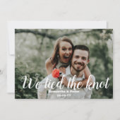 Nous avons noué le noeud | Faire-part Mariage phot (Devant)