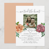 Nous avons noué le nœud floral Photo Invitation (Devant / Derrière)
