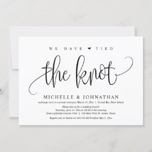 Nous avons noué le nœud, Invitation de mariage de