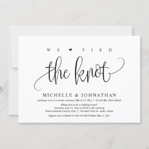 Nous avons noué le nœud, Invitation de mariage en 