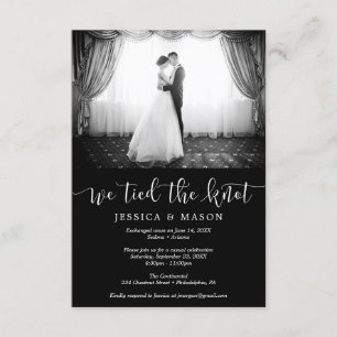Nous avons noué le nœud Invitation Mariage en fuit