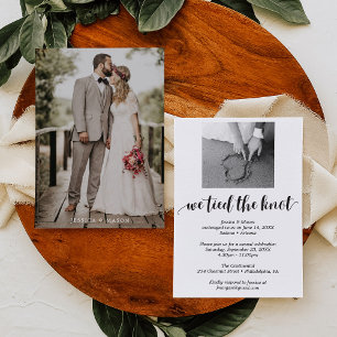Nous avons noué le nœud Invitation Mariage en fuit