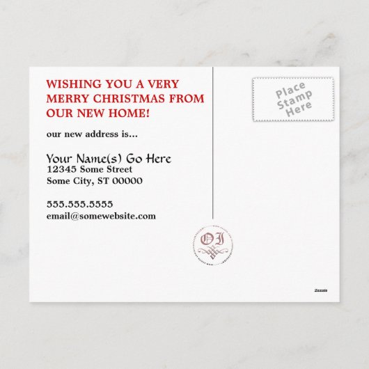 nous avons présenté joyeux faire-part de noël (Dos)