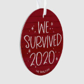 Nous avons survécu 2020 drôle Covid Noël Rouge Boi (devant)