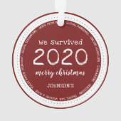 Nous avons survécu 2020 Nom Acrylique (dos)