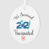 Nous avons survécu 2021 Vacciné drôle quarantaine (devant)
