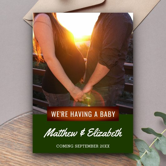 Nous avons un bébé | Photo Faire-part de grossesse