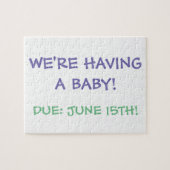 "Nous avons un bébé !" Puzzle (Horizontal)