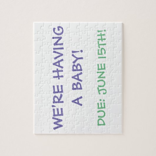 "Nous avons un bébé !" Puzzle (Vertical)