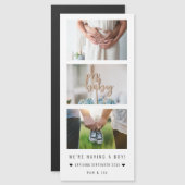 "Nous avons un garçon !" Photos de Faire-part pour (Devant / Derrière)