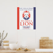 NOUS AVONS UN LION - Poster Trump/Pence 2016 (Cuisine)