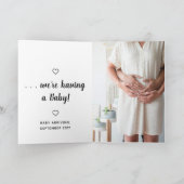 Nous avons une carte de Faire-part de grossesse po (Intérieur)