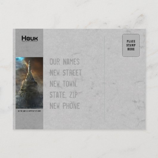 Nous avons une nouvelle adresse - Invitation posta (Dos)