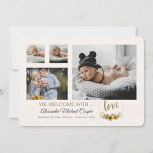 Nous Bienvenue Avec Love Photo Faire-part de naiss