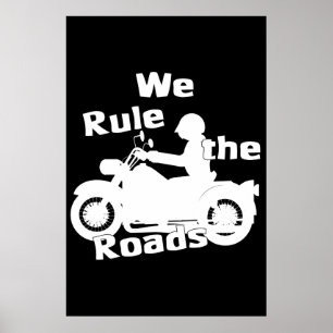 Nous contrôlons les routes (Biker) Poster sombre