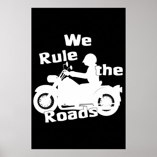 Nous contrôlons les routes (Biker) Poster sombre (Devant)