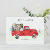 Nous déménageons Camion rouge Changement de carte  (Debout devant)