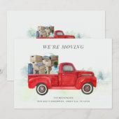 Nous déménageons Camion rouge Changement de carte  (Devant / Derrière)