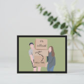 Nous déménageons carte postale Faire-part (Debout devant)