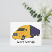 Nous déménageons, changement d'adresse cartes post (Debout devant)