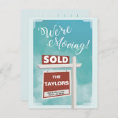 Nous déménageons Faire-part de réinstallation Cart (Devant / Derrière)