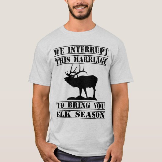Nous des hommes interrompons ce T-shirt de mariage (Devant)