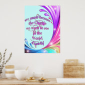 *Nous devons devenir le changement* Poster des cit (Cuisine)