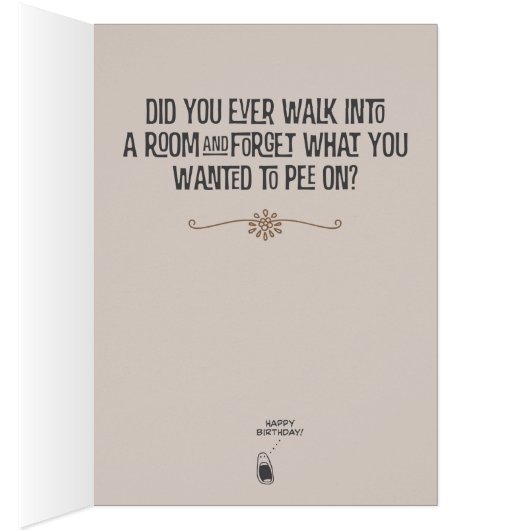 "Nous devons vieillir" Anniversaire du Chat-Lover (Intérieur (Droit))