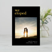 Nous Elopé Faire-part Photo Black Luxury Real (Debout devant)