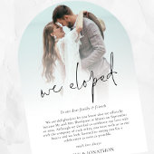 Nous Eloped 2 Photo Script Mariage Carte Arch
