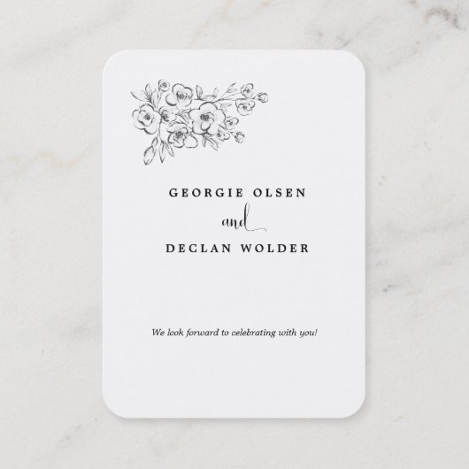 Nous faisons Calligraphie Mariage en ligne carte R (Dos)