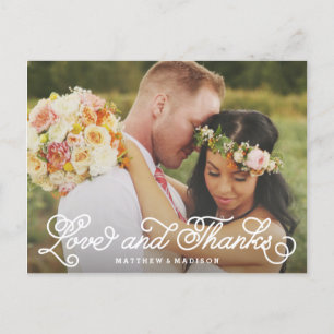 Nous faisons   Carte postale mariage Merci