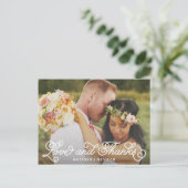 Nous faisons | Carte postale mariage Merci (Debout devant)
