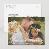 Nous faisons | Carte postale mariage Merci (Devant / Derrière)
