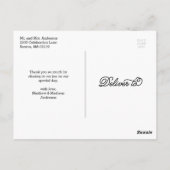 Nous faisons | Carte postale mariage Merci (Dos)